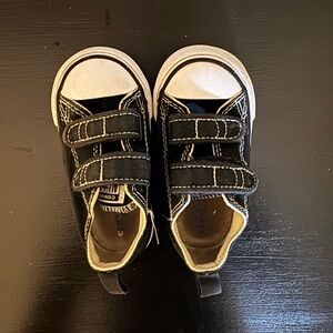 Converse Kids Black and White Velcro Sneakers